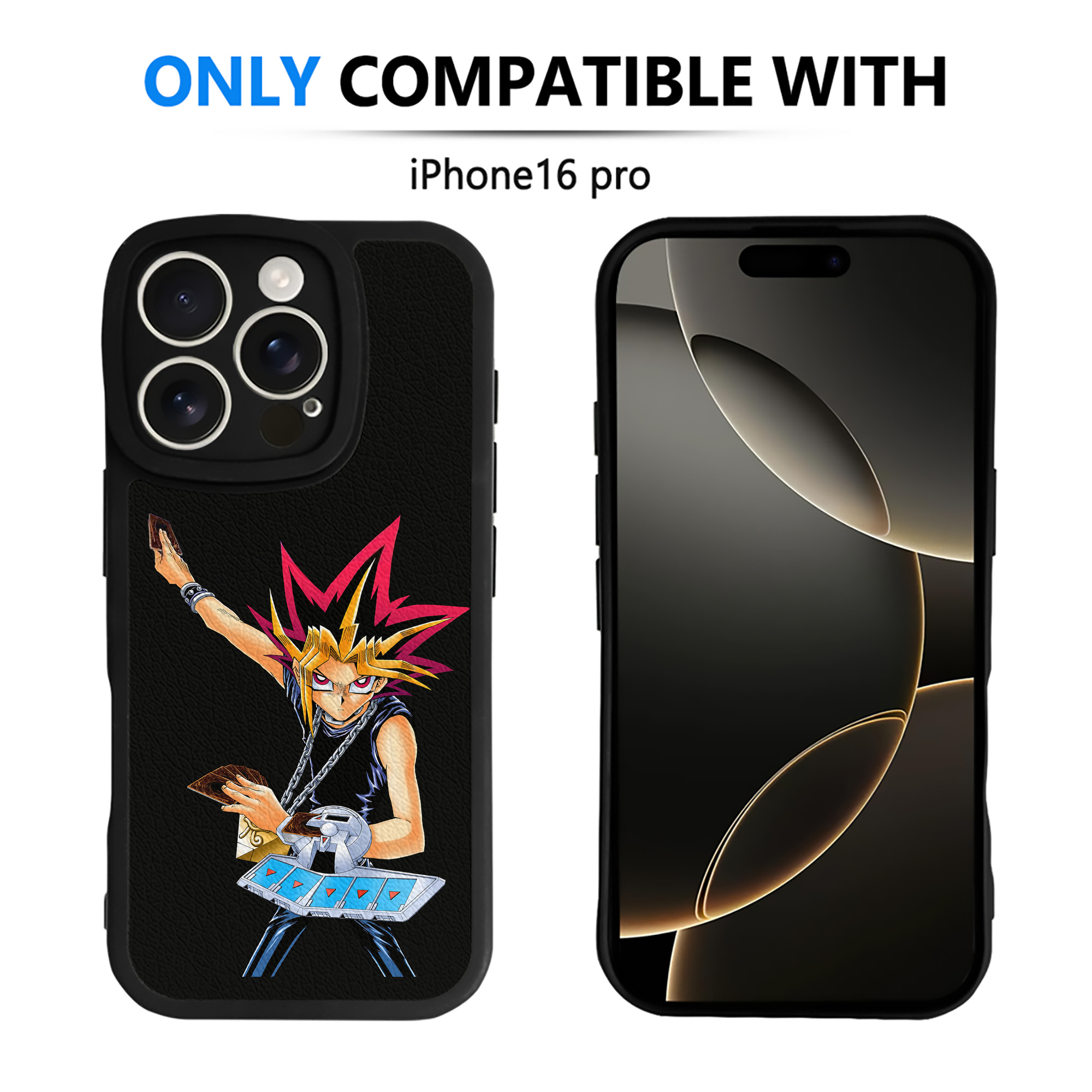 （画像用） 遊☆戯☆王 Yu-Gi-Oh! 【iPhone 16シリーズ対応】シリコンスマホケース（レザー調） 材質：シリコン